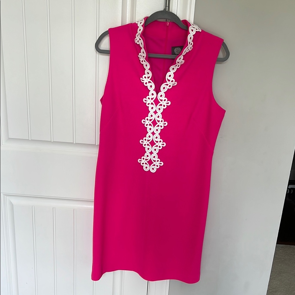Vince Camuto Pink Dress with White Embroidery NWOTS